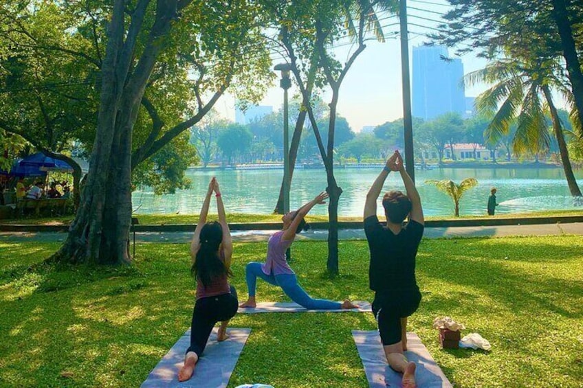 Energizing Yoga in the Park from Thailand 