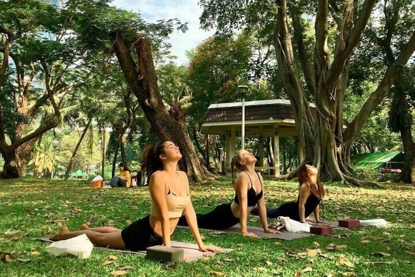 Energizing Yoga in the Park from Thailand 