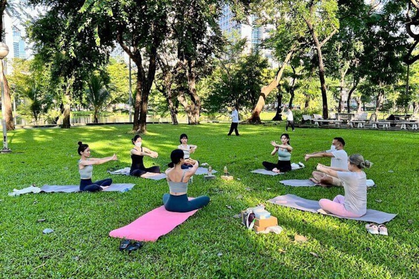 Energizing Yoga in the Park from Thailand 