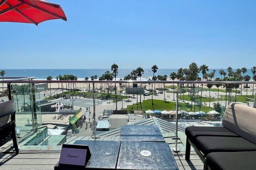 View from the Hotel Irwin rooftop deck in Venice Beach