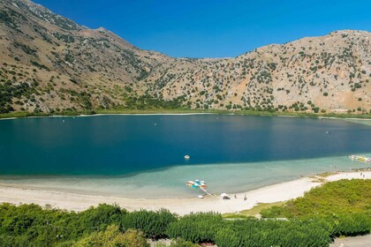 Rethymno medio día cata de vinos-fábrica de aceite de oliva-lago de Kourna