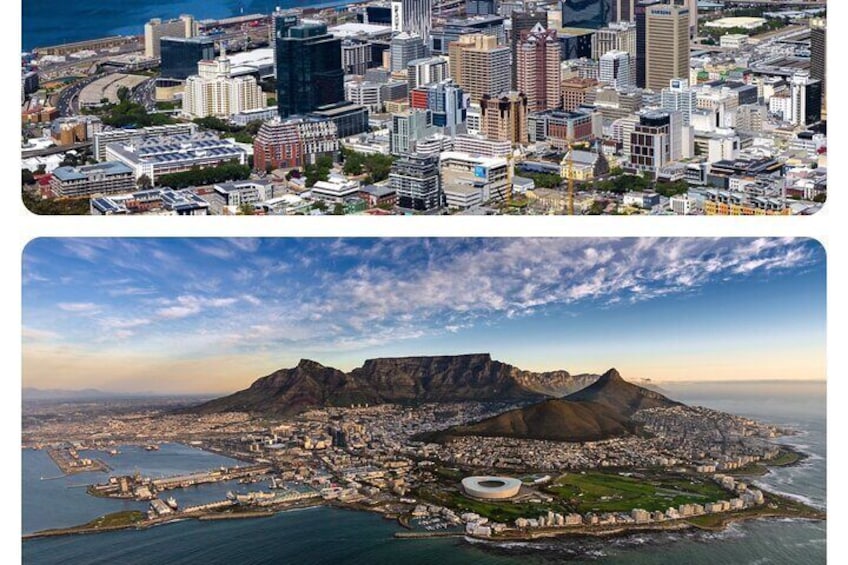 City of Cape Town. Iconi and world heritage site. Seventh wonder of the world. Towering Table Mountain.