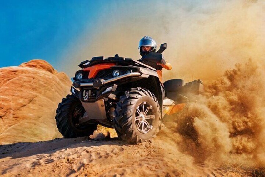 Agadir/ Taghazout: Quad Bike in The Desert & The Wild Beach