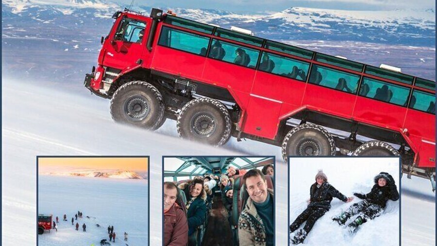 RED GLACIER MONSTER TRUCK Langjokull Glacier Tour from Gullfoss