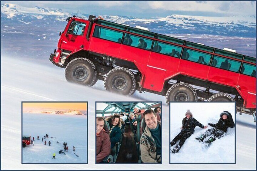 RED GLACIER MONSTER TRUCK Langjokull Glacier Tour from Gullfoss