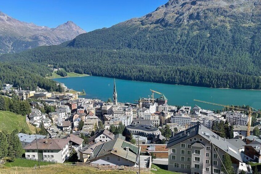 St Moritz from above