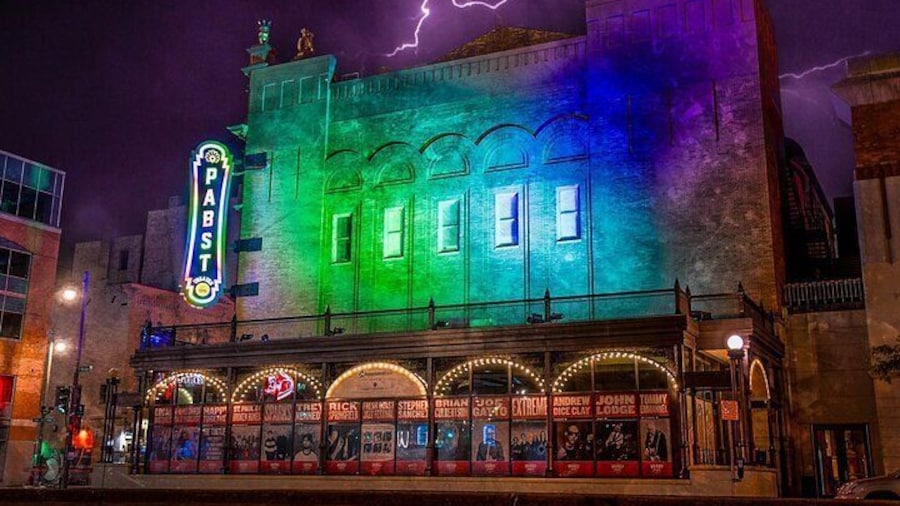 At the Pabst, Captain Frederick Pabst can been seen smoking backstage on a ghost tour of Milwaukee with Brew City Ghosts