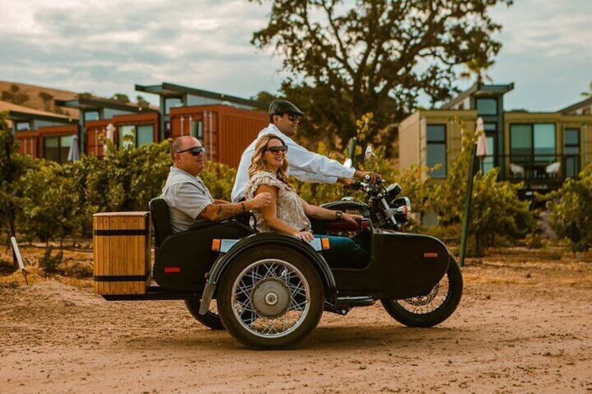 Enjoy a ride in our exclusive, modern sidecars.