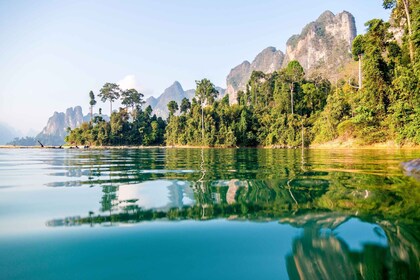 From Khao Lak: Full-Day Cheow Lan Lake with Cave Tour