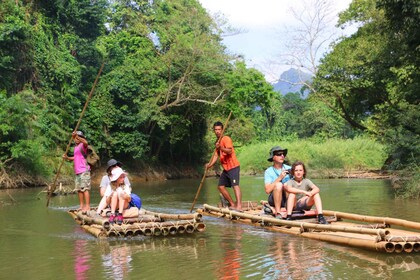 Khao Lak: Khao Sok Bamboo Rafting and Elephant Swimming Trip