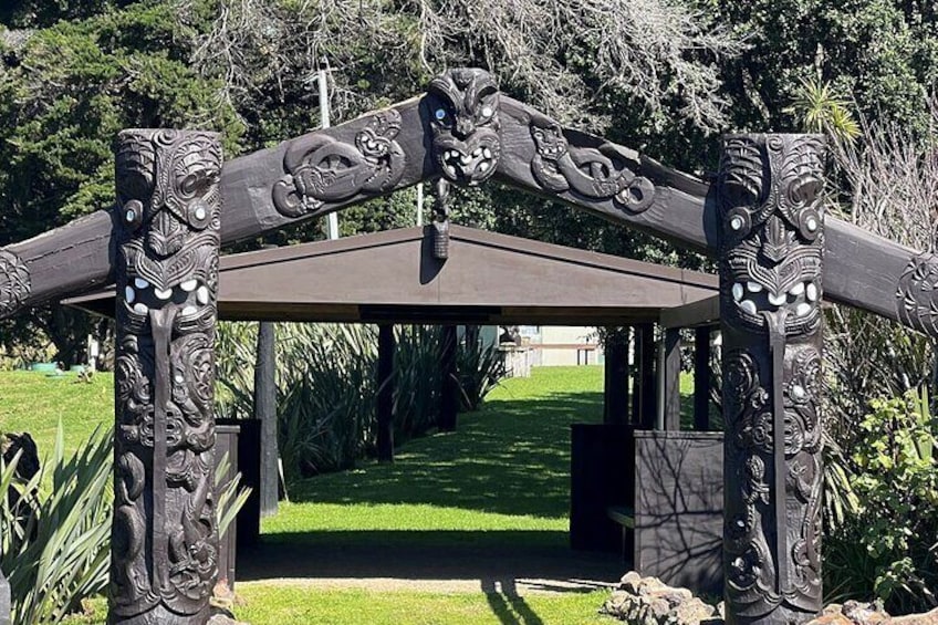 Piritahi marae entrance, Waiheke Island