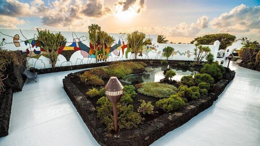 Tour of the CeÌsar Manrique Foundation, Cactus Garden and Teguise Market