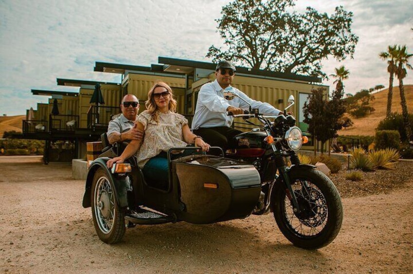 Enjoy the best of Paso Robles in our modern vintage sidecar.