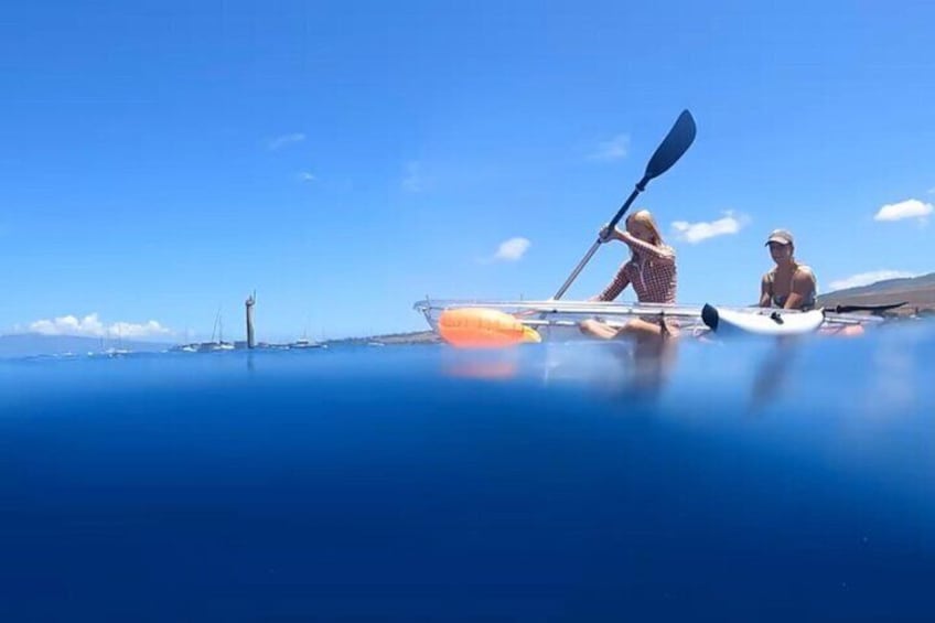 Easy to paddle clear bottom kayak!