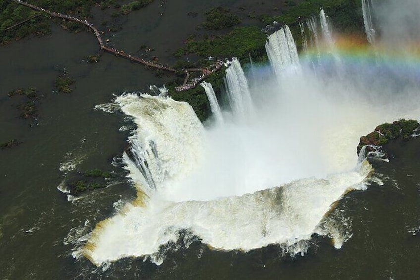 Iguassu Falls on the Brazilian Side: Macuco Safari, Helicopter Flight, Bird Park