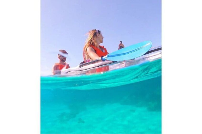 Clear Transparent Kayaks at Sint Maarten 