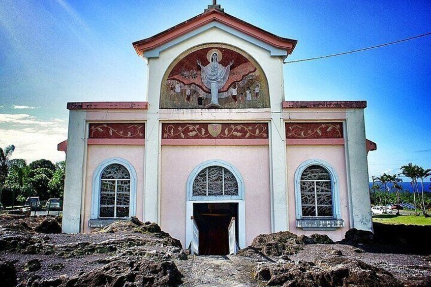 The Notre Dame des Laves Church in Ste Rose with its incredible history.