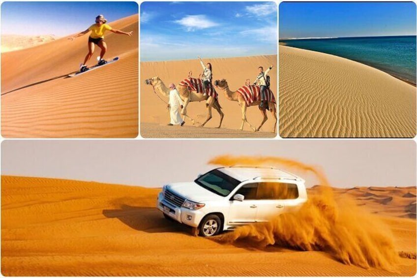 Doha Private Half Day Desert Safari | Camel ride | Sand-boarding 
