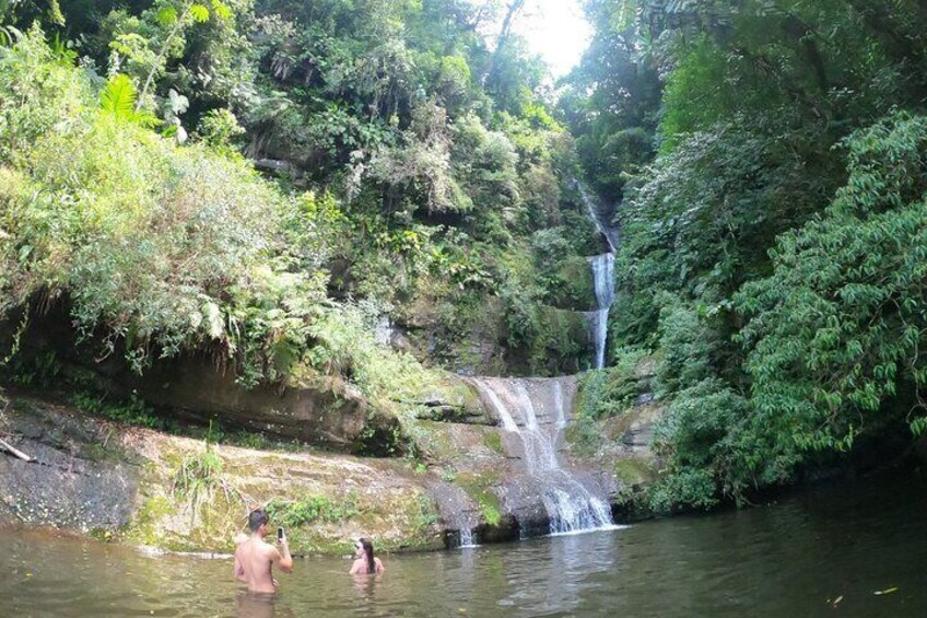 Infinite waterfall trail in Nova Veneza