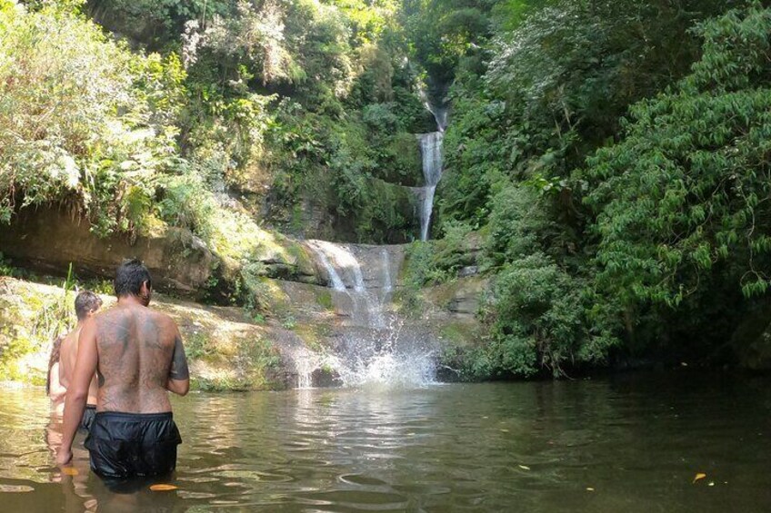 Infinite waterfall trail in Nova Veneza