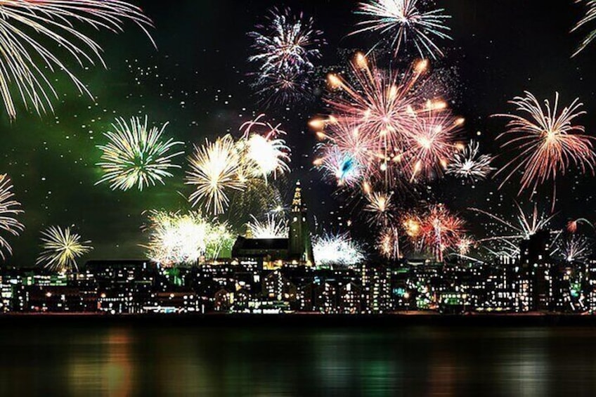 New Years Fireworks by Boat from Reykjavik