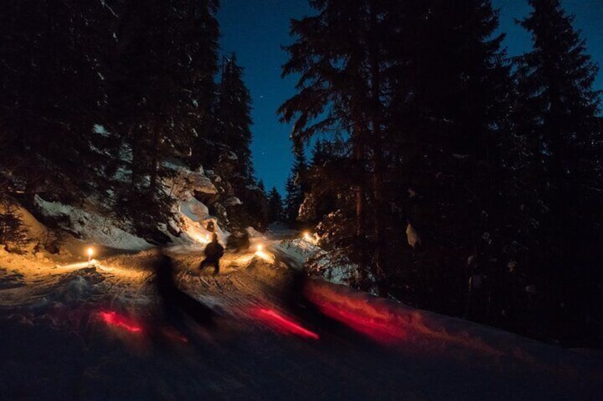 Night Sledding with Fondue