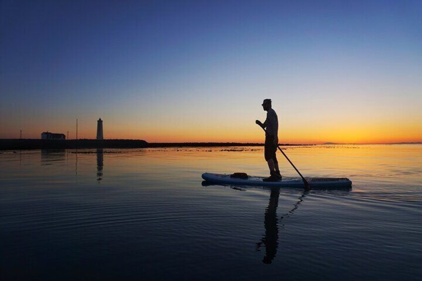 Reykjavik Sunset & Private Paddle Board Tour with Photos 