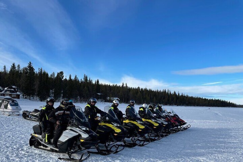 Guided Snowmobile Tour in Kiruna