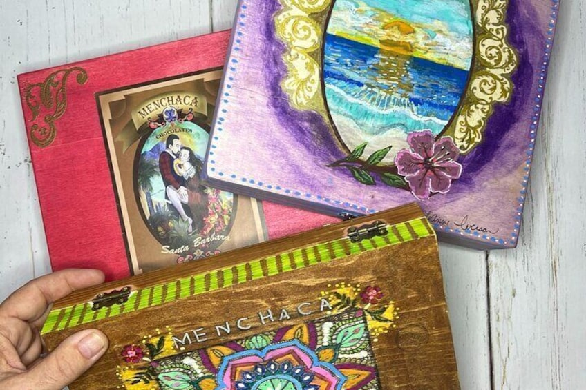 Examples of the Chocolate Box Design you can create from THE ART BAR!