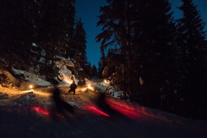 Night Sledding from Interlaken