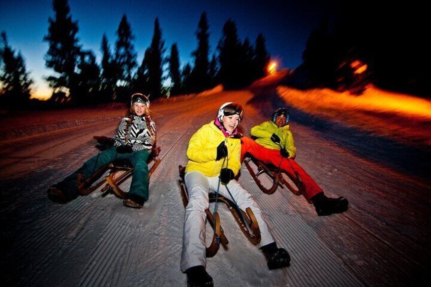 Night Sledding from Interlaken