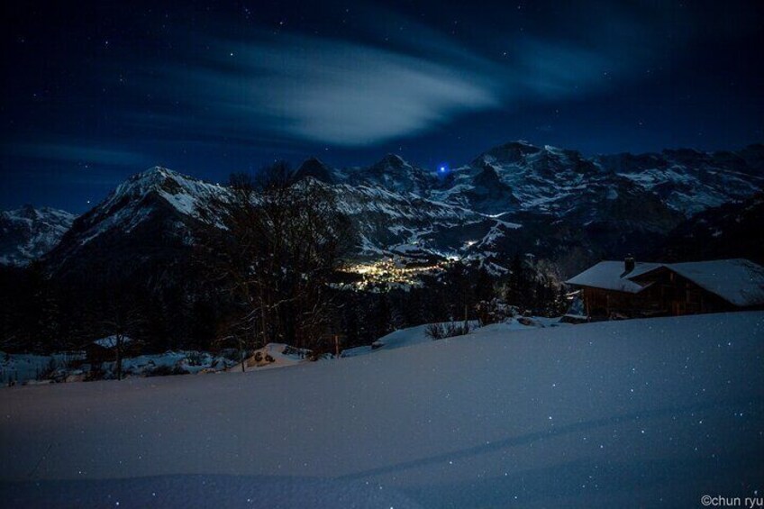 Night Sledding from Interlaken