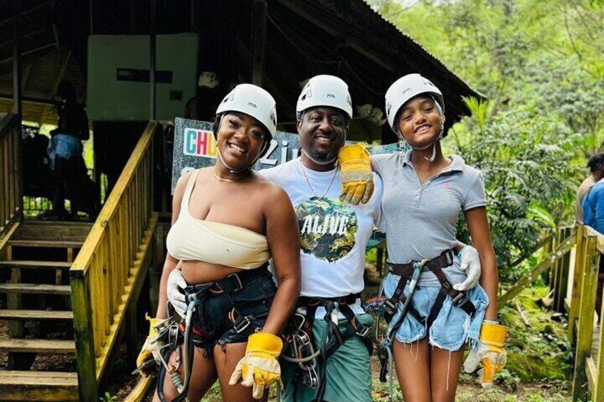 Zipline and Dunns River falls Combo with lunch from Montego Bay 