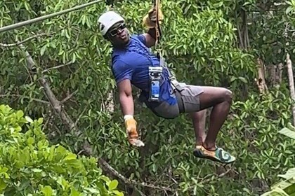Ziplining og Dunn's River falder Combo fra Montego Bay.
