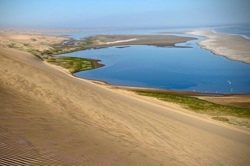 Sandwich Harbour lagoon.