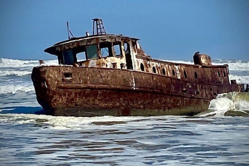 The Shawnee shipwreck that ran aground in 1978.