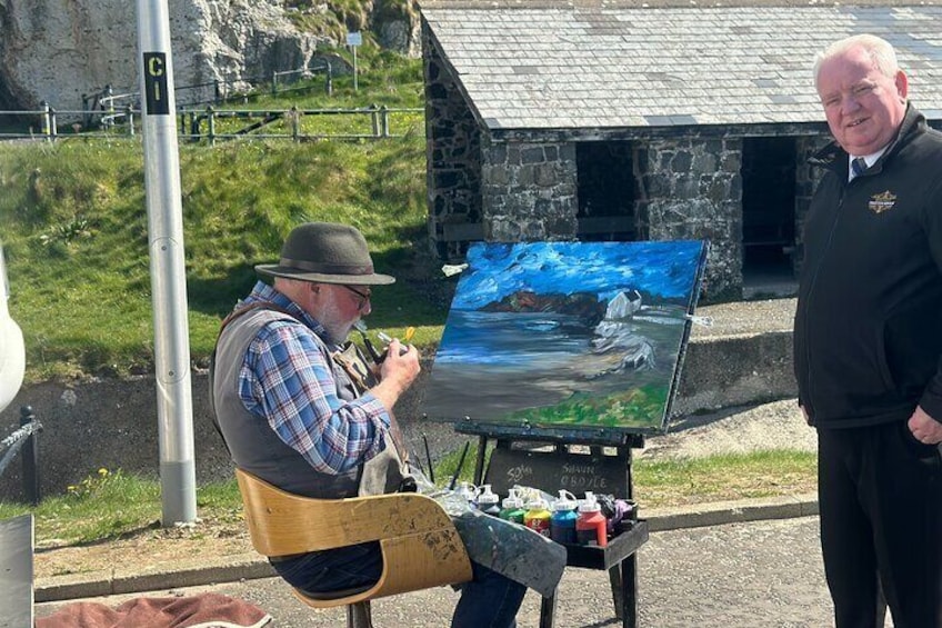 Local Painter at Ballintoy Harbour