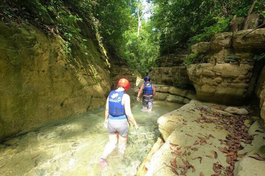 Walk the limestone canyon