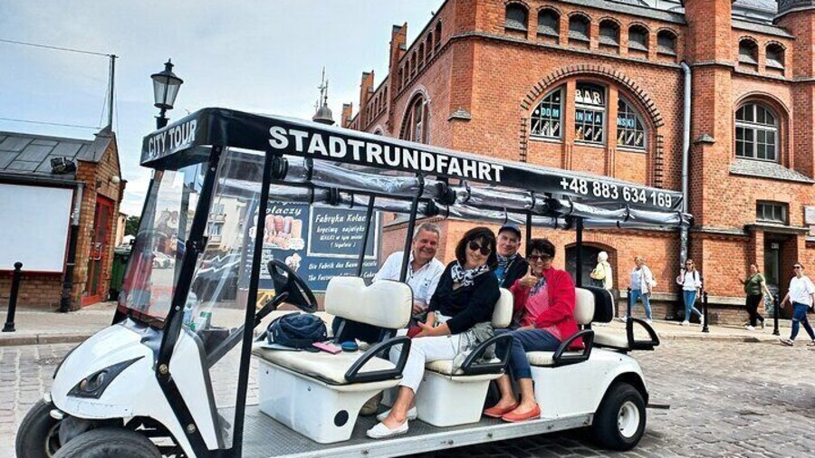 Gdańsk: City Sightseeing Tour by Buggy/Golf Cart LIVE GUIDED