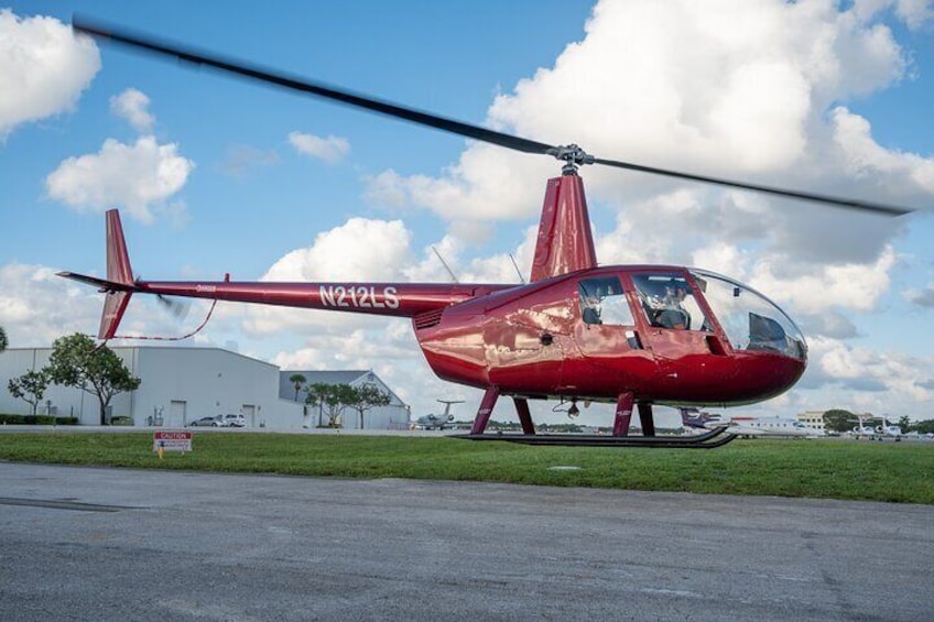 One passenger-Private Helicopter Tour from Ft Lauderdale to Key Biscayne