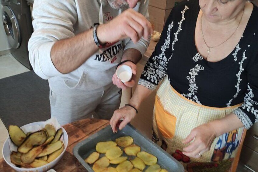 Cook and dine with a Greek family 