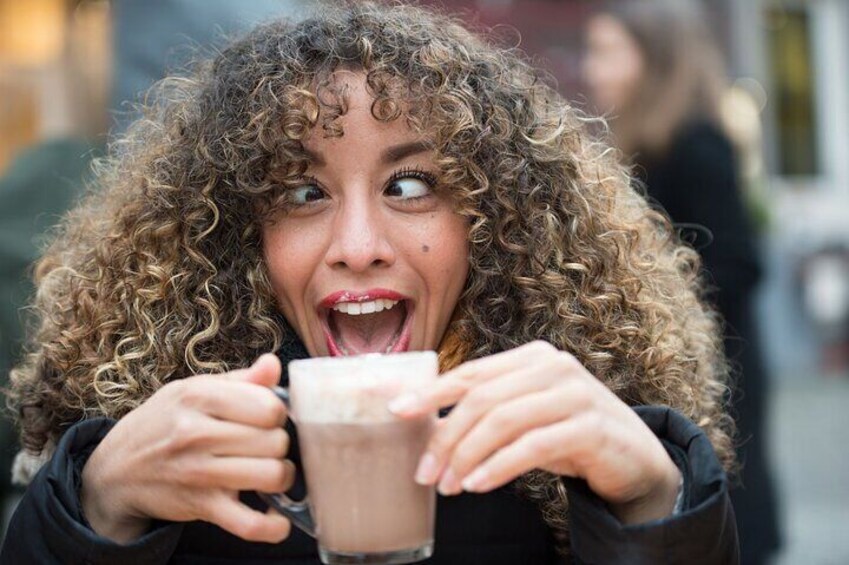 We finish with hot chocolate and traditional báirín breac