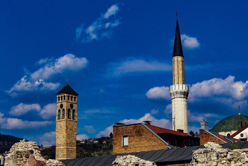 Panorama with clock Tower