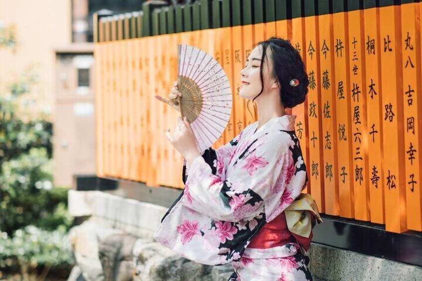 Yukata Portrait in n Ancient Street during July ~ August