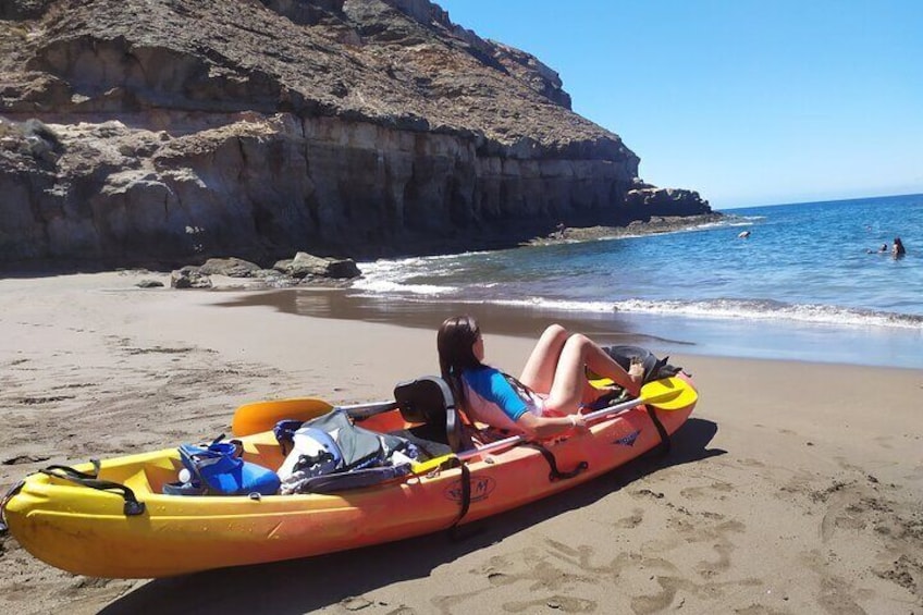 Kayak & Snorkeling Tour in Caves in Mogan