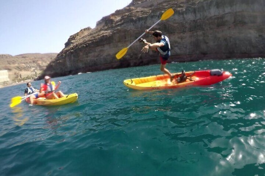 Kayak & Snorkeling Tour in Caves in Mogan