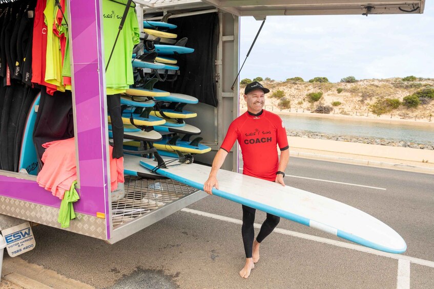 Picture 3 for Activity Adelaide: Surfing Lesson at Middleton Beach with Equipment