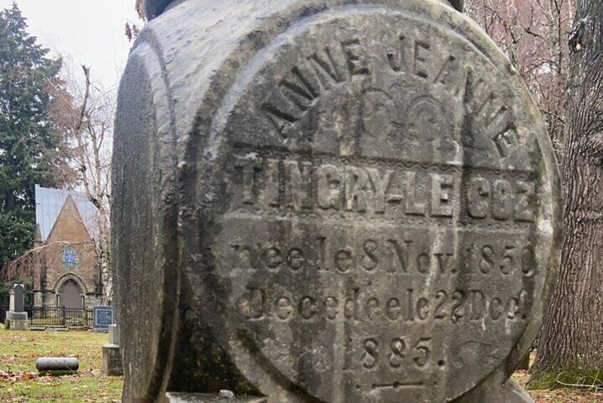 the grave of Anne Tingry-Le Coz, a storied courtesan whose murderer was never brought to justice