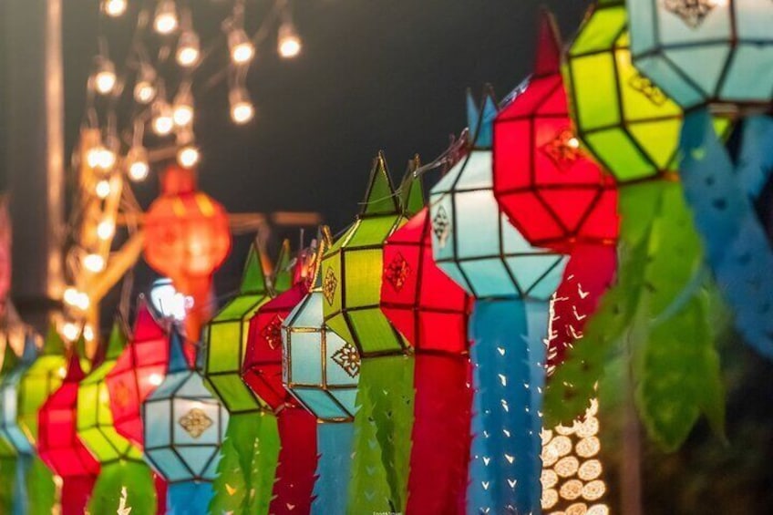 Chiang Mai Best High Light Part Release Lantern Balloon Visit Temple 