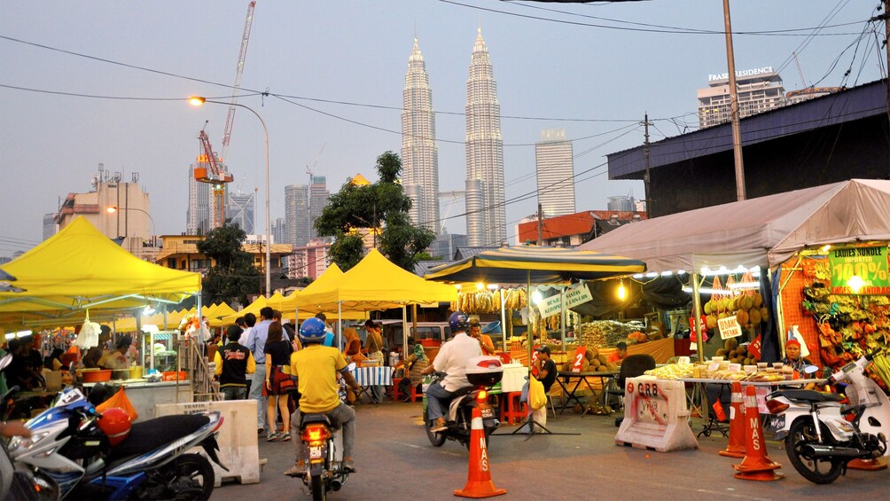 Night street view in Kuala Lumpur, Malaysia
